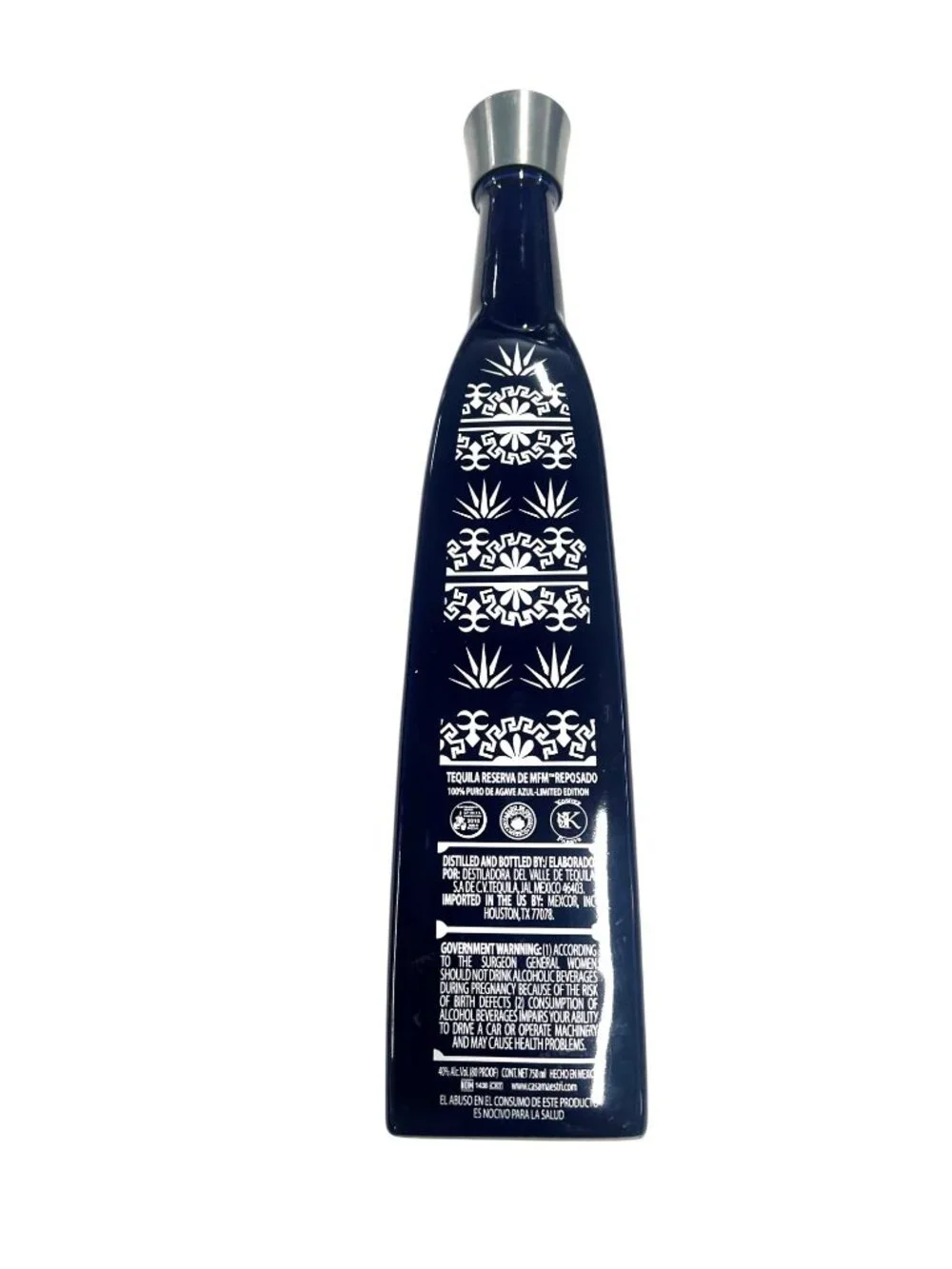 Empty Casa Maestri Reserva de MFM Reposado bottle